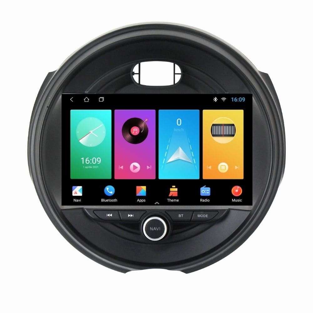 Navigatie dedicata cu Android Mini Clubman (F54) 2015 - 2020, 1GB RAM, Radio GPS Dual Zone, Display HD IPS 9" Touchscreen, Internet Wi-Fi, Bluetooth, MirrorLink, USB
