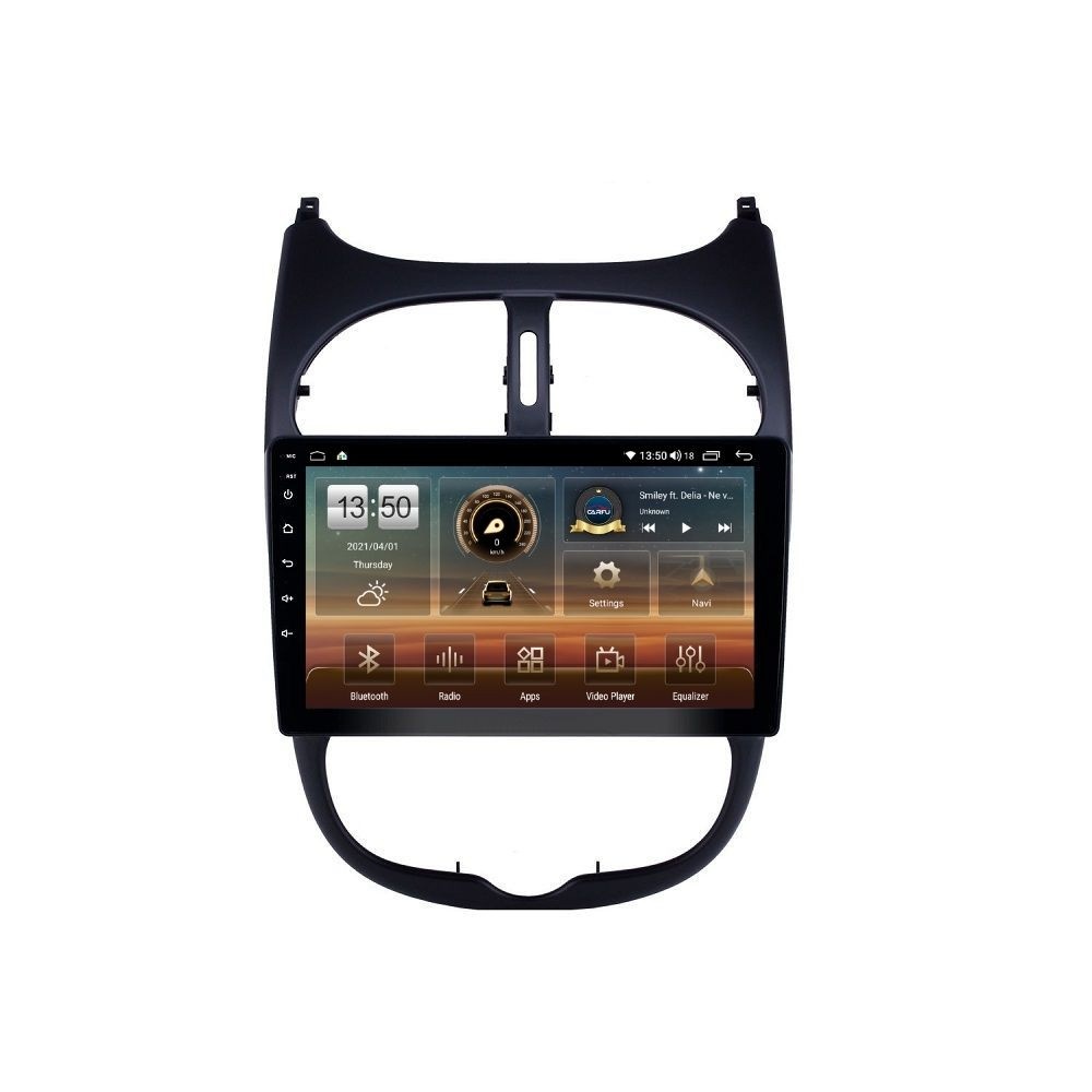 Navigatie dedicata cu Android Peugeot 206 1998 - 2009, 4GB RAM, Radio GPS Dual Zone, Display HD QLED 9" Touchscreen, Internet Wi-Fi si slot SIM 4G, Bluetooth, MirrorLink, USB