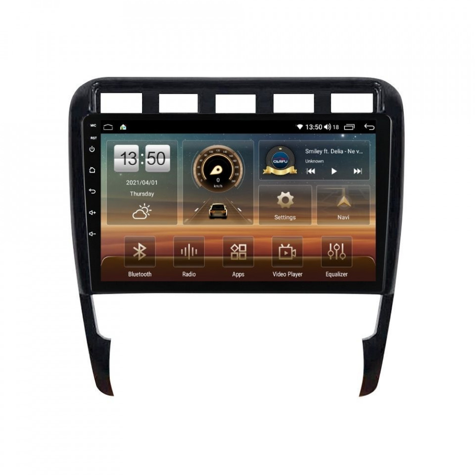 Navigatie dedicata cu Android Porsche Cayenne 2002 - 2010, 8GB RAM, Radio GPS Dual Zone, Display HD QLED 9" Touchscreen, Internet Wi-Fi si slot SIM 4G, Bluetooth, MirrorLink, USB