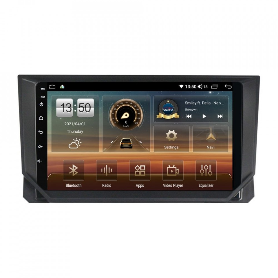 Navigatie dedicata cu Android Seat Arona 2017 - 2021, 8GB RAM, Radio GPS Dual Zone, Display HD QLED 9" Touchscreen, Internet Wi-Fi si slot SIM 4G, Bluetooth, MirrorLink, USB