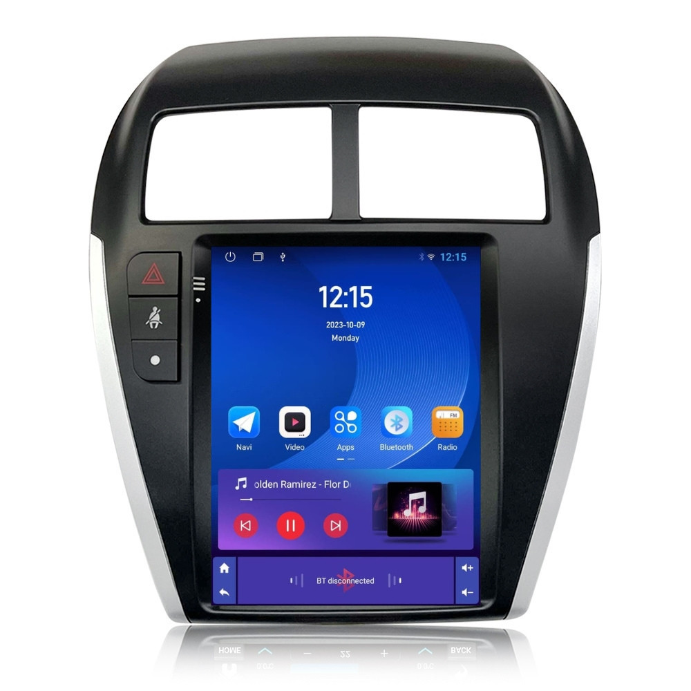 Navigatie dedicata cu Android tip tesla Mitsubishi ASX 2010 - 2016, 1GB RAM, Radio GPS Dual Zone, Touchscreen IPS 9.7" HD, Internet Wi-Fi, Bluetooth, MirrorLink, USB