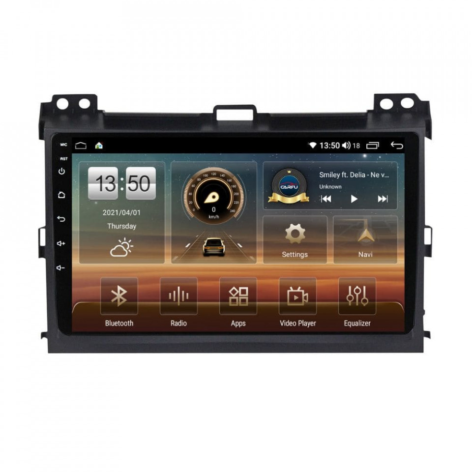 Navigatie dedicata cu Android Toyota Land Cruiser Prado J120 2002 - 2010, 8GB RAM, Radio GPS Dual Zone, Display HD QLED 9" Touchscreen, Internet Wi-Fi si slot SIM 4G, Bluetooth, MirrorLink, USB