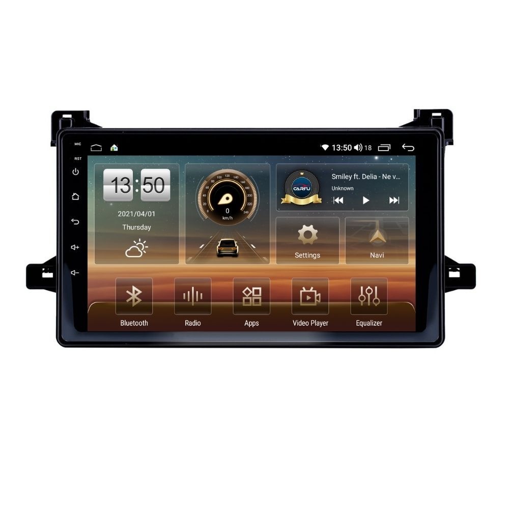 Navigatie dedicata cu Android Toyota Prius W5 dupa 2015, 4GB RAM, Radio GPS Dual Zone, Display HD QLED 9" Touchscreen, Internet Wi-Fi si slot SIM 4G, Bluetooth, MirrorLink, USB
