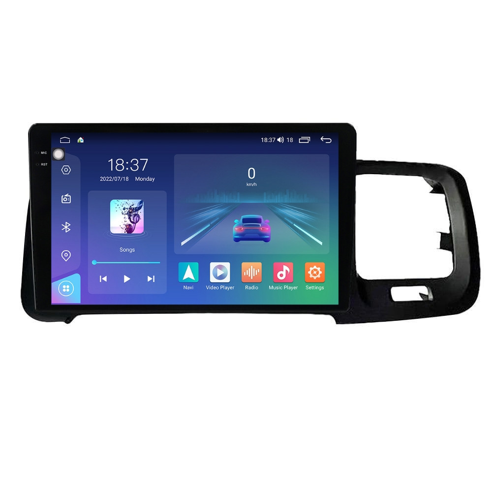 Navigatie dedicata cu Android Volvo S60 II / V60 I 2014 - 2018, 8GB RAM, Radio GPS Dual Zone, Display 2K QLED 9.5" Touchscreen, Internet Wi-Fi si slot SIM 4G, Bluetooth, MirrorLink, USB