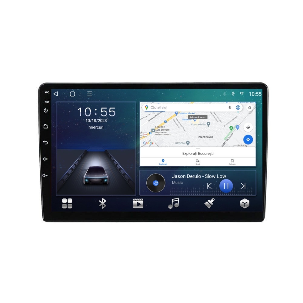 Navigatie dedicata cu Android VW Lupo 1998 - 2005, 2GB RAM, Radio GPS Dual Zone, Display HD QLED 9" Touchscreen, Internet Wi-Fi si slot SIM 4G, Bluetooth, MirrorLink, USB