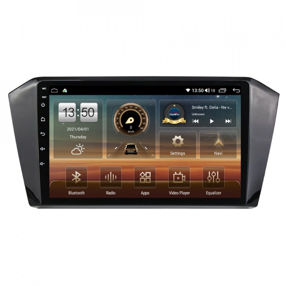 Navigatie dedicata cu Android VW Passat B8 dupa 2015, 8GB RAM, Radio GPS Dual Zone, Display HD QLED 10" Touchscreen, Internet Wi-Fi si slot SIM 4G, Bluetooth, MirrorLink, USB