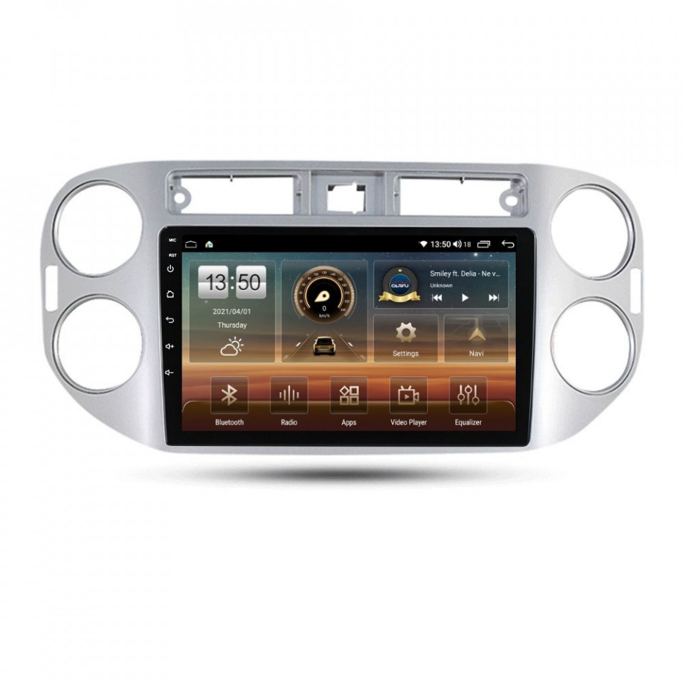 Navigatie dedicata cu Android VW Tiguan I 2007 - 2012, 6GB RAM, Radio GPS Dual Zone, Display HD QLED 9" Touchscreen, Internet Wi-Fi si slot SIM 4G, Bluetooth, MirrorLink, USB