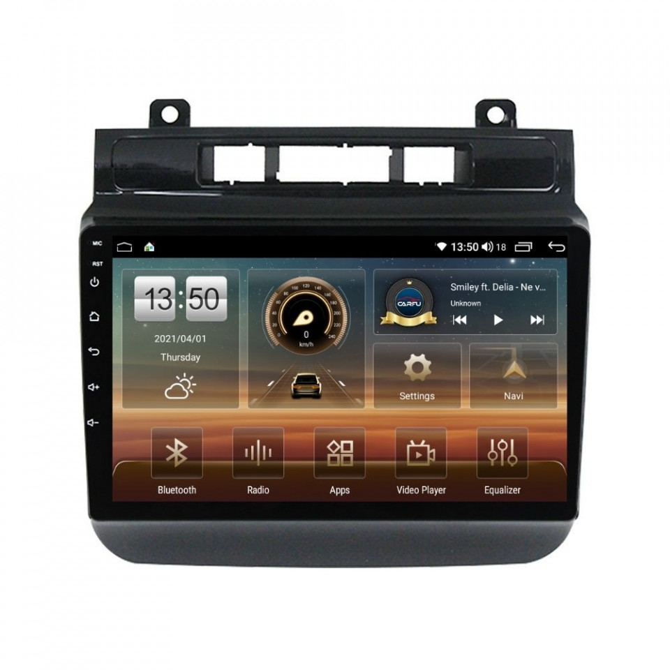 Navigatie dedicata cu Android VW Touareg 7P 2010 - 2018, 8GB RAM, Radio GPS Dual Zone, Display HD QLED 9" Touchscreen, Internet Wi-Fi si slot SIM 4G, Bluetooth, MirrorLink, USB