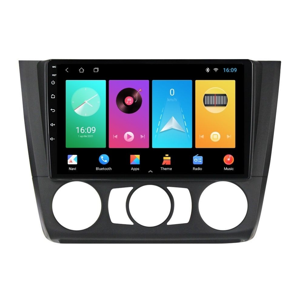 Navigatie dedicata cu Android BMW Seria 1 (E81 / E87) 2007 - 2013, clima manuala, 1GB RAM, Radio GPS Dual Zone, Display HD IPS 9" Touchscreen, Internet Wi-Fi, Bluetooth, MirrorLink, USB