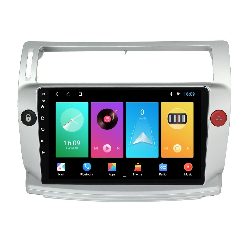 Navigatie dedicata cu Android Citroen C4 I 2004 - 2009, 1GB RAM, Radio GPS Dual Zone, Display HD IPS 9" Touchscreen, Internet Wi-Fi, Bluetooth, MirrorLink, USB