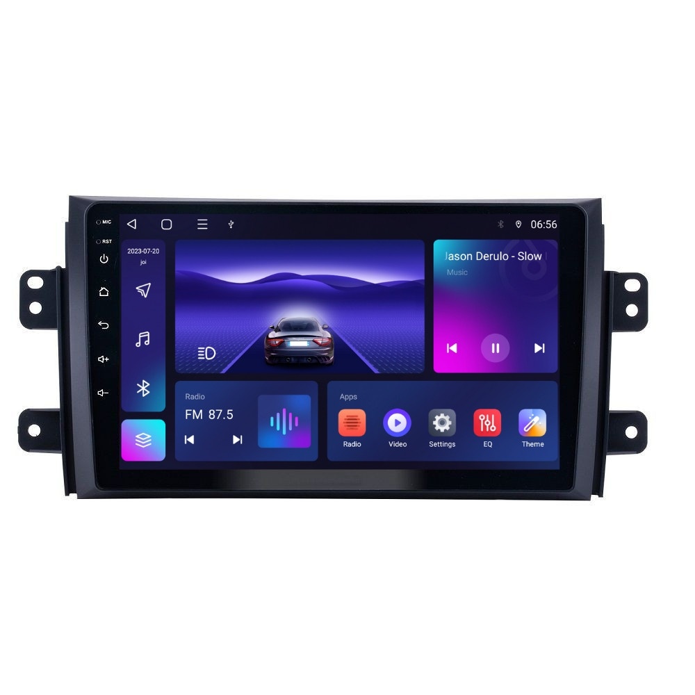 Navigatie dedicata cu Android Fiat Sedici 2006 - 2015, 4GB RAM, Radio GPS Dual Zone, Display HD IPS 9" Touchscreen, Internet Wi-Fi, Bluetooth, MirrorLink, USB