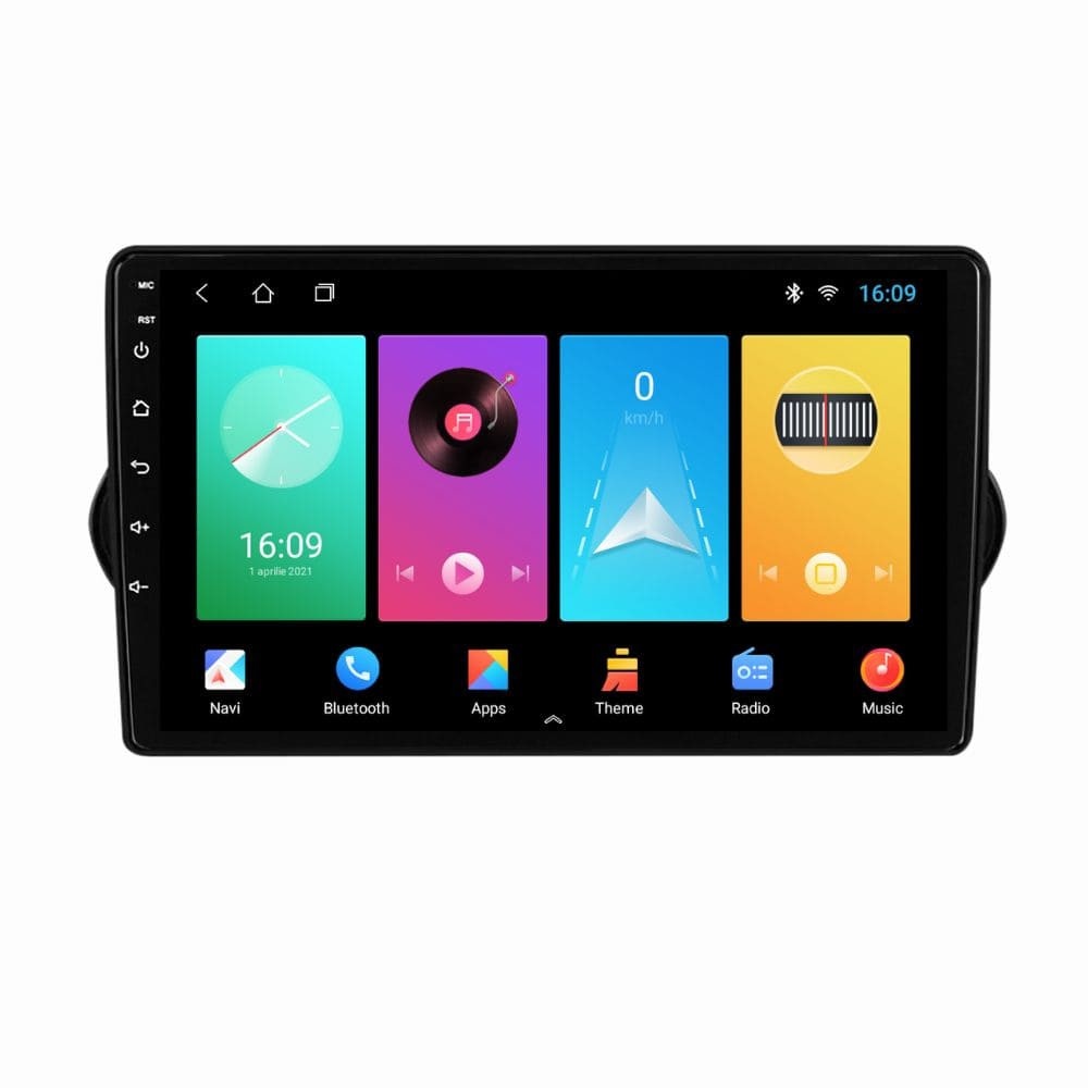 Navigatie dedicata cu Android Fiat Tipo dupa 2015, 2GB RAM, Radio GPS Dual Zone, Display HD IPS 9" Touchscreen, Internet Wi-Fi, Bluetooth, MirrorLink, USB