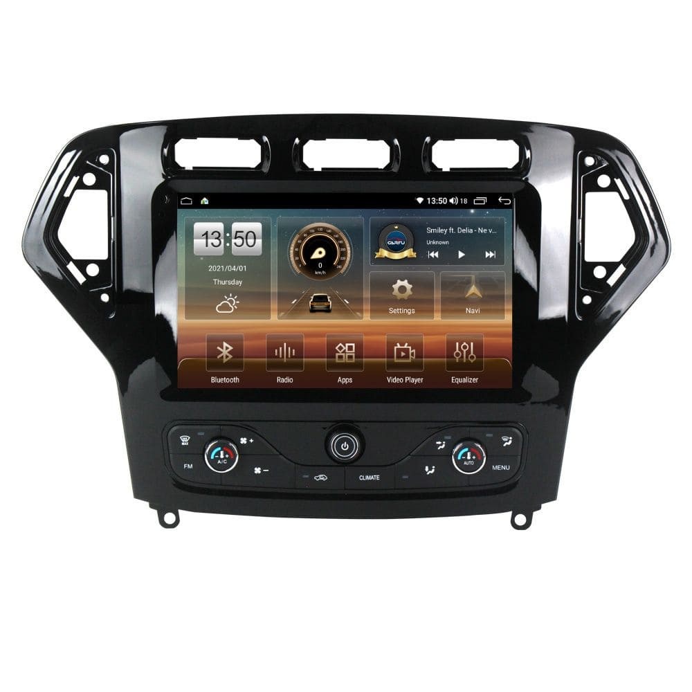 Navigatie dedicata cu Android Ford Mondeo IV 2007 - 2011 cu navigatie originala, 4GB RAM, Radio GPS Dual Zone, Display HD QLED 9" Touchscreen, Internet Wi-Fi si slot SIM 4G, Bluetooth, MirrorLink, USB