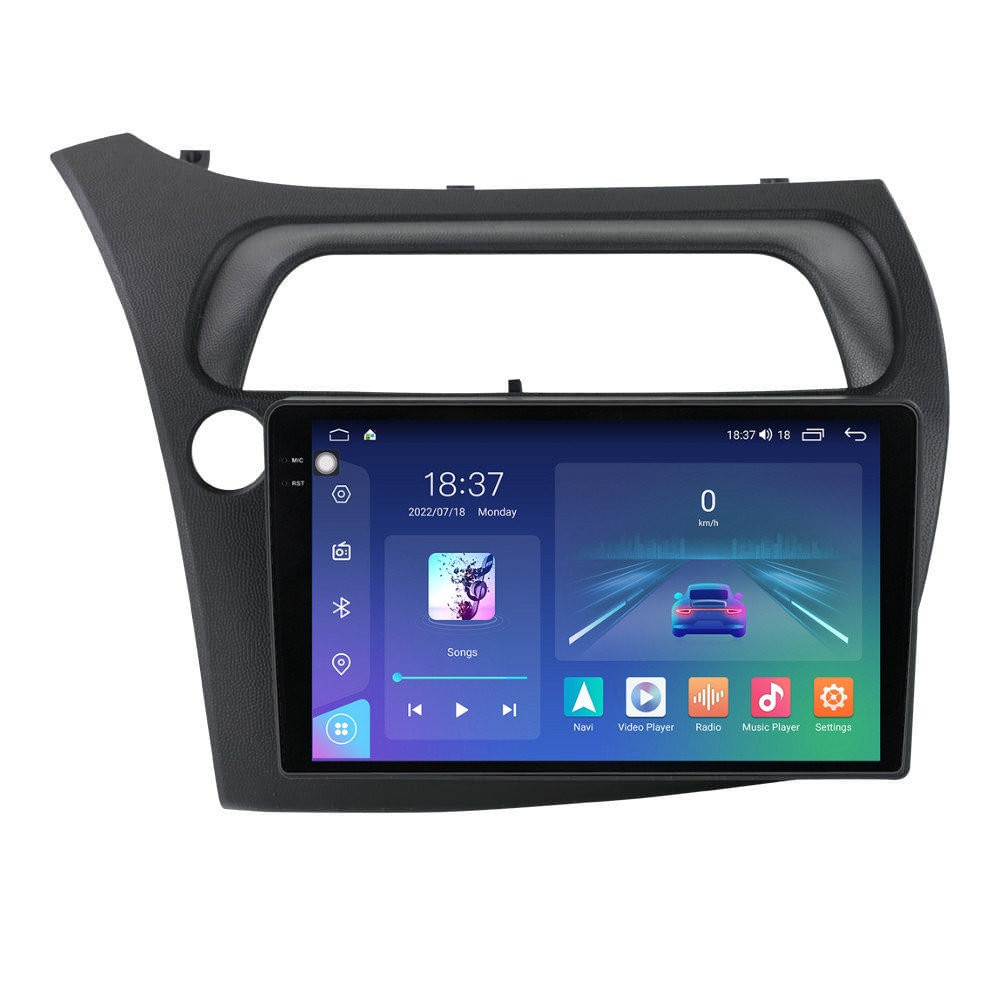 Navigatie dedicata cu Android Honda Civic VIII Hatchback 2006 - 2011, 8GB RAM, Radio GPS Dual Zone, Display 2K QLED 9.5" Touchscreen, Internet Wi-Fi si slot SIM 4G, Bluetooth, MirrorLink, USB