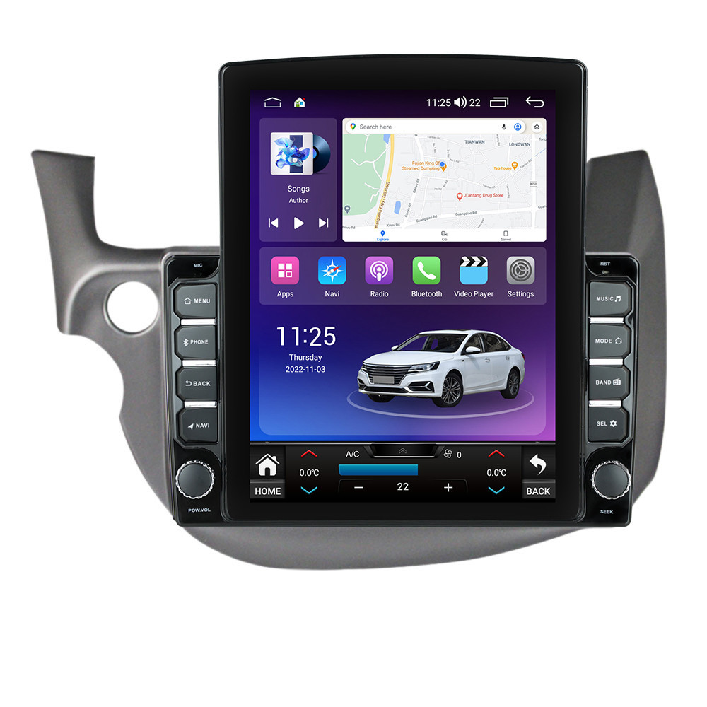 Navigatie dedicata cu Android Honda Jazz III 2007 - 2013, 8GB RAM, Radio GPS Dual Zone, Touchscreen IPS 9.7" HD tip Tesla, Internet Wi-Fi si slot SIM 4G, Bluetooth, MirrorLink, USB