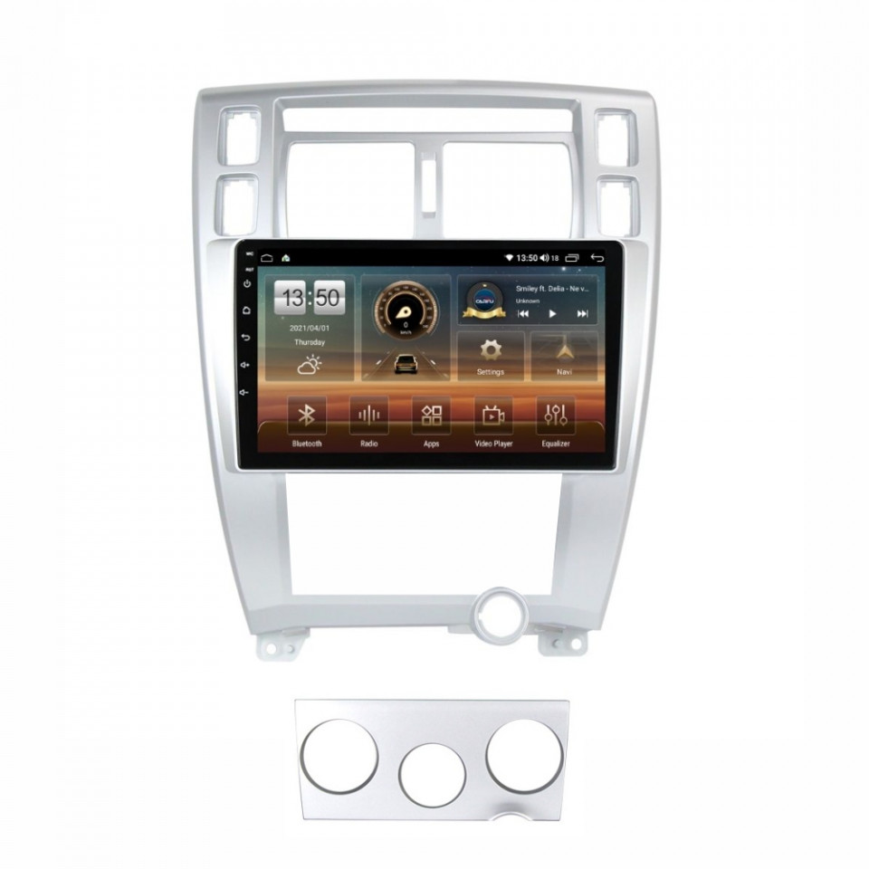 Navigatie dedicata cu Android Hyundai Tucson 2004 - 2011, 8GB RAM, Radio GPS Dual Zone, Display HD QLED 10" Touchscreen, Internet Wi-Fi si slot SIM 4G, Bluetooth, MirrorLink, USB
