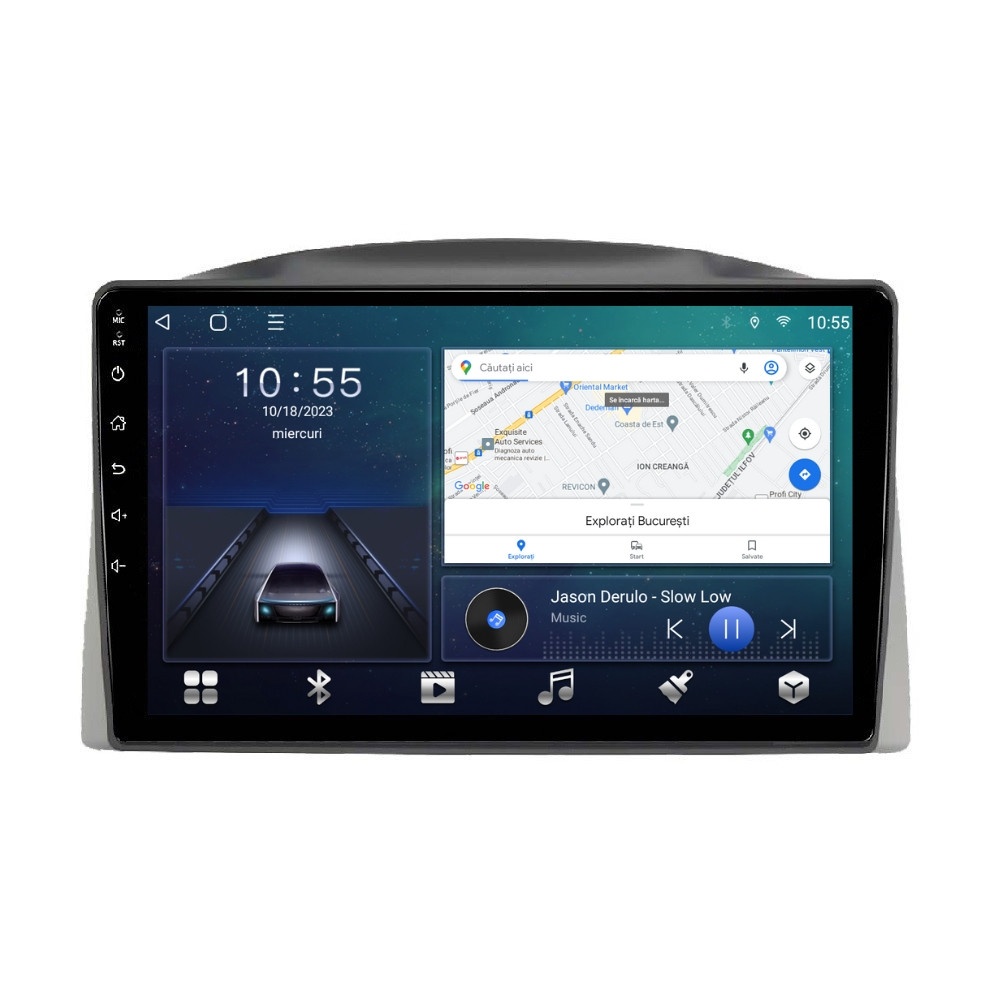 Navigatie dedicata cu Android Jeep Grand Cherokee III 2004 - 2007 cu navigatie originala, 2GB RAM, Radio GPS Dual Zone, Display HD QLED 10" Touchscreen, Internet Wi-Fi si slot SIM 4G, Blueto