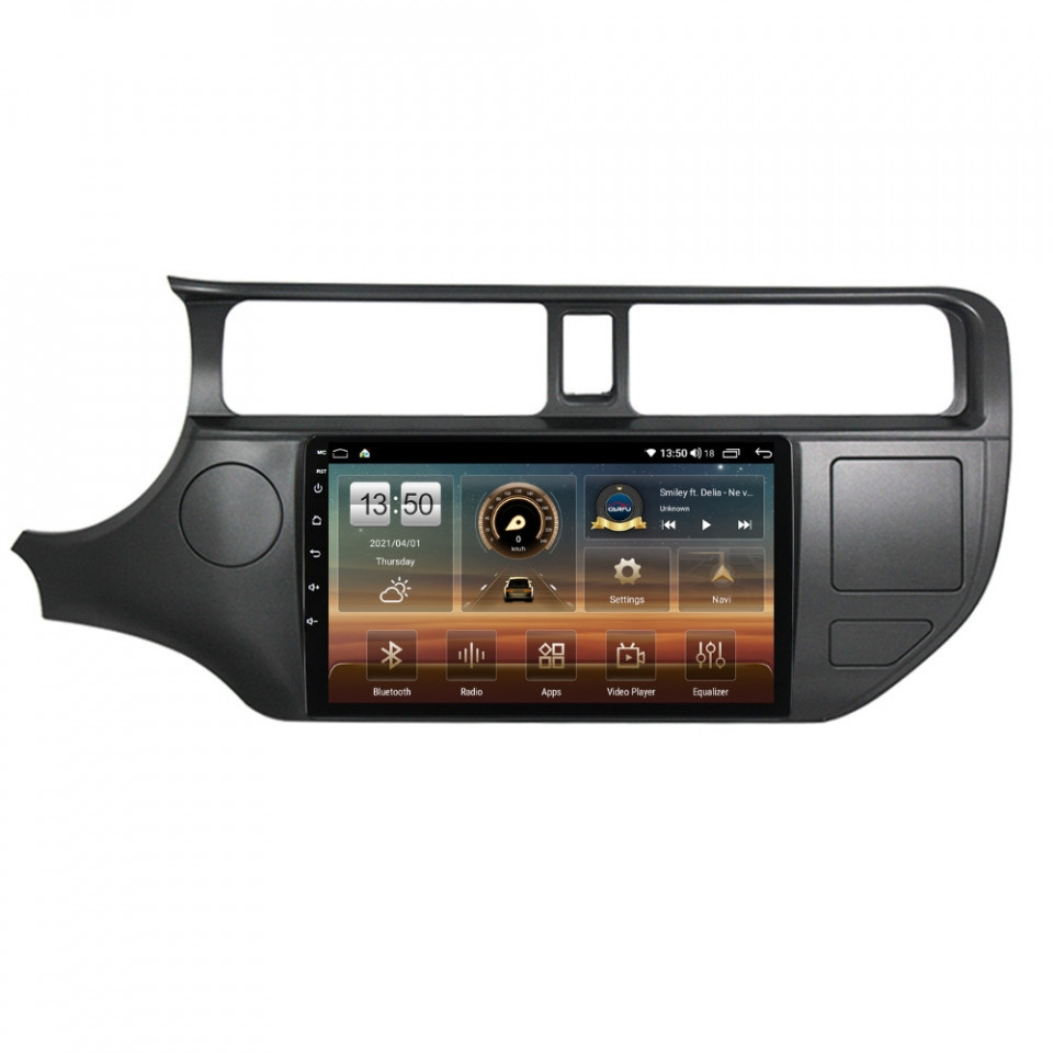 Navigatie dedicata cu Android Kia Rio III 2011 - 2014, 8GB RAM, Radio GPS Dual Zone, Display HD QLED 9" Touchscreen, Internet Wi-Fi si slot SIM 4G, Bluetooth, MirrorLink, USB