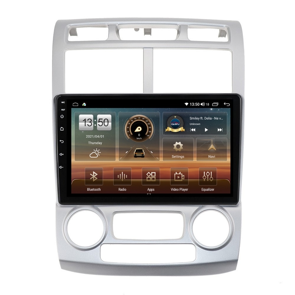 Navigatie dedicata cu Android KIA Sportage 2004 - 2010 fabricata in Coreea, clima automata, 4GB RAM, Radio GPS Dual Zone, Display HD QLED 9" Touchscreen, Internet Wi-Fi si slot SIM 4G, Bluetooth, MirrorLink, USB
