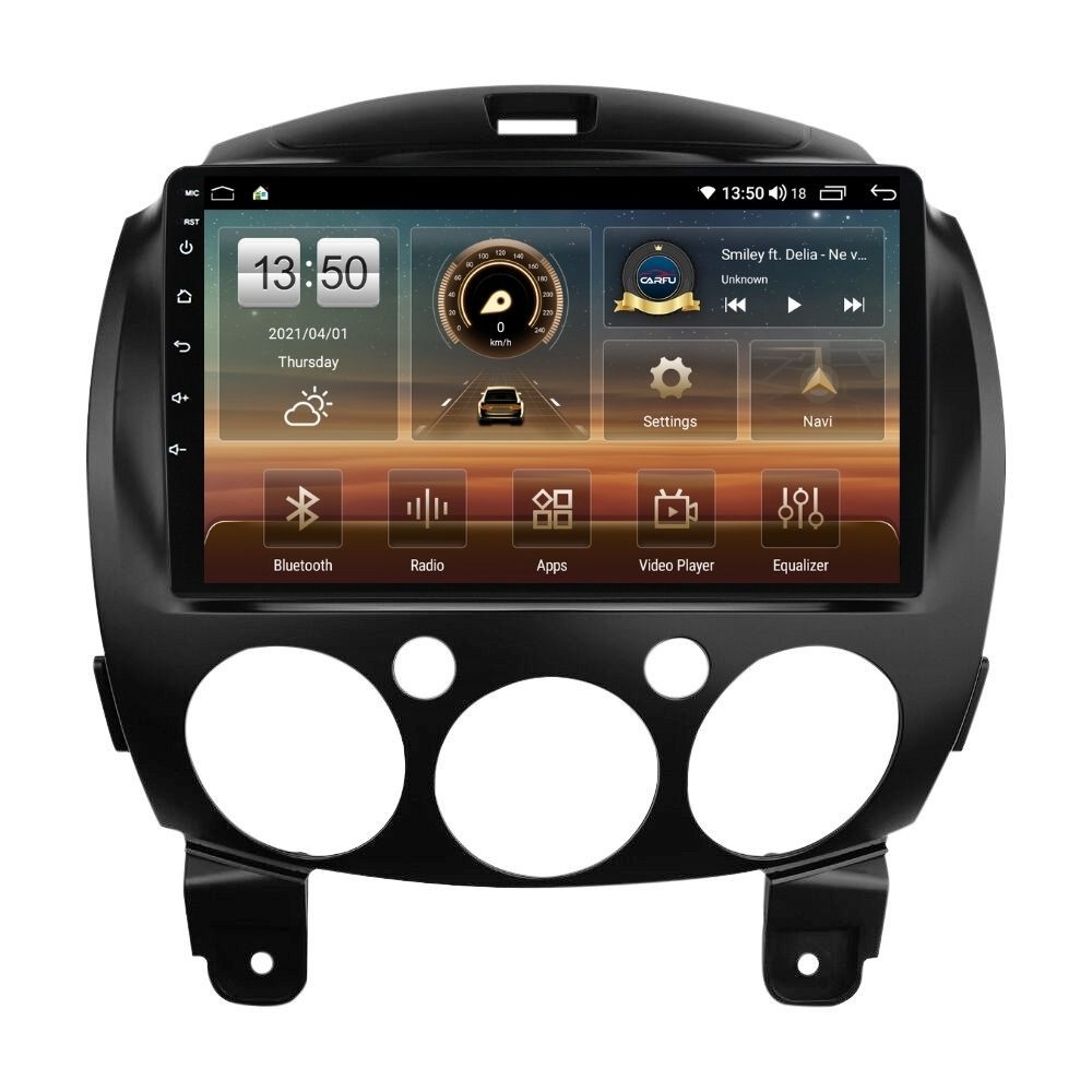 Navigatie dedicata cu Android Mazda 2 2007 - 2014, 4GB RAM, Radio GPS Dual Zone, Display HD QLED 9" Touchscreen, Internet Wi-Fi si slot SIM 4G, Bluetooth, MirrorLink, USB