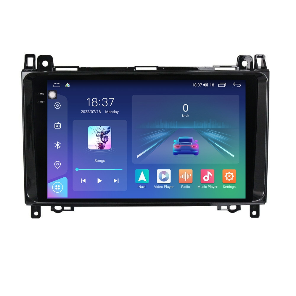 Navigatie dedicata cu Android Mercedes A-Class W169 2004 - 2012, 4GB RAM, Radio GPS Dual Zone, Display 2K QLED 9.5" Touchscreen, Internet Wi-Fi si slot SIM 4G, Bluetooth, MirrorLink, USB