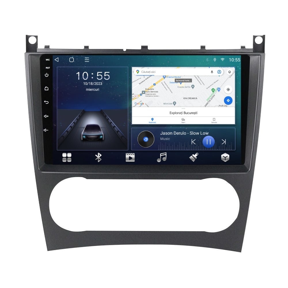 Navigatie dedicata cu Android Mercedes CLC-Class CL203 2008 - 2011, 2GB RAM, Radio GPS Dual Zone, Display HD QLED 9" Touchscreen, Internet Wi-Fi si slot SIM 4G, Bluetooth, MirrorLink, USB