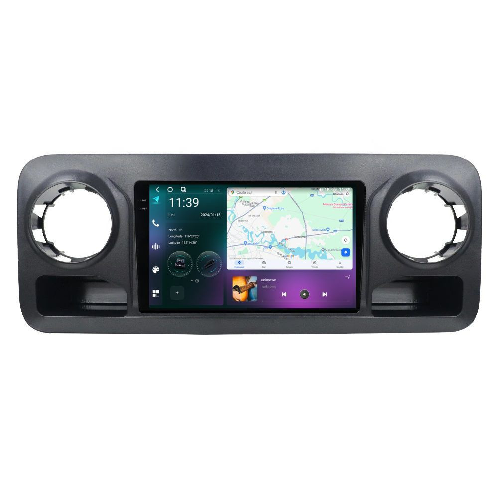 Navigatie dedicata cu Android Mercedes Sprinter dupa 2018, 12GB RAM, Radio GPS Dual Zone, Display 2K QLED 10.36" Touchscreen, Internet Wi-Fi si slot SIM 4G, Bluetooth, MirrorLink, USB