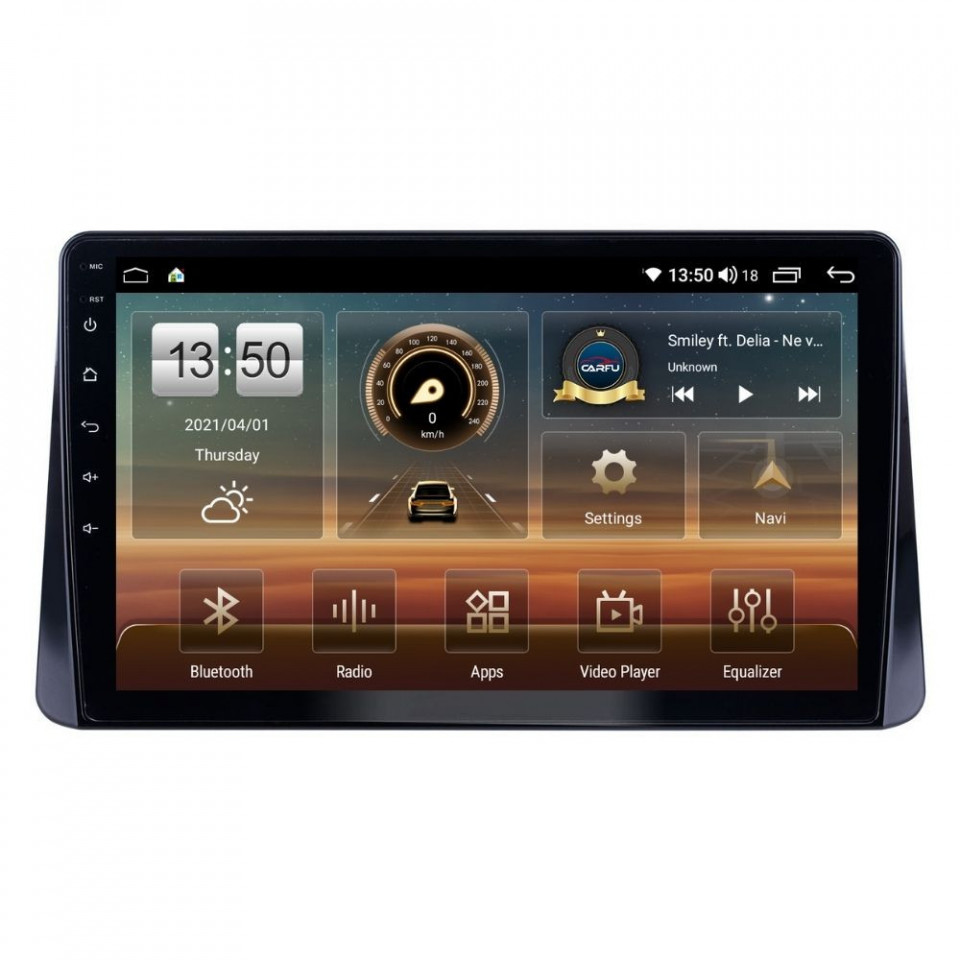 Navigatie dedicata cu Android Mitsubishi Eclipse Cross 2017 - 2020, 8GB RAM, Radio GPS Dual Zone, Display HD QLED 10" Touchscreen, Internet Wi-Fi si slot SIM 4G, Bluetooth, MirrorLink, USB
