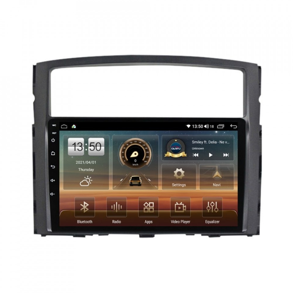 Navigatie dedicata cu Android Mitsubishi Pajero IV 2006 - 2018, 8GB RAM, Radio GPS Dual Zone, Display HD QLED 9" Touchscreen, Internet Wi-Fi si slot SIM 4G, Bluetooth, MirrorLink, USB