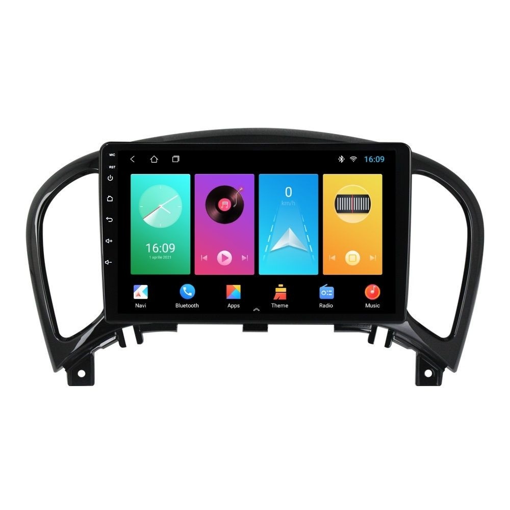 Navigatie dedicata cu Android Nissan Juke 2010 - 2019, 1GB RAM, Radio GPS Dual Zone, Display HD IPS 9" Touchscreen, Internet Wi-Fi, Bluetooth, MirrorLink, USB