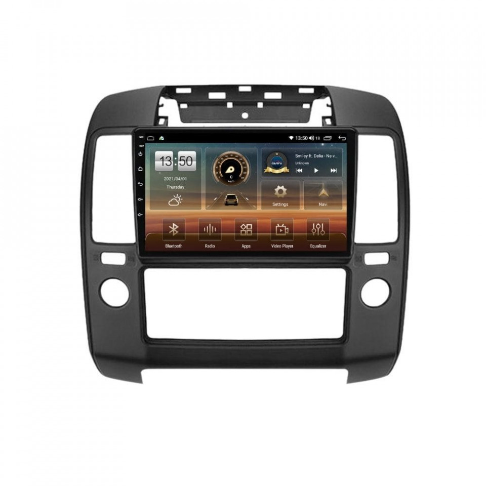 Navigatie dedicata cu Android Nissan Navara D40 2004 - 2014 fara navigatie originala, 8GB RAM, Radio GPS Dual Zone, Display HD QLED 9" Touchscreen, Internet Wi-Fi si slot SIM 4G, Bluetooth, MirrorLink, USB