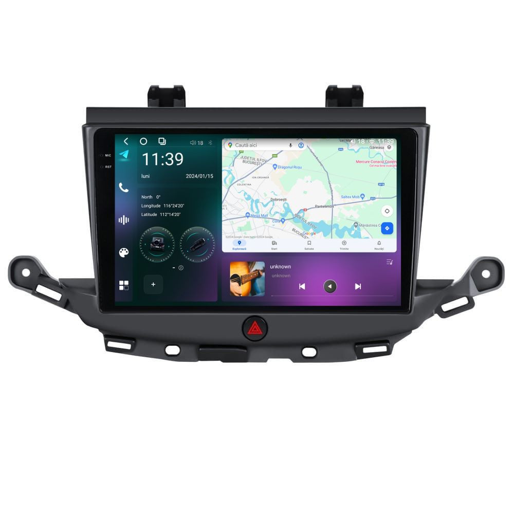 Navigatie dedicata cu Android Opel Astra K 2015 - 2021 sedan, 12GB RAM, Radio GPS Dual Zone, Display 2K QLED 9.5" Touchscreen, Internet Wi-Fi si slot SIM 4G, Bluetooth, MirrorLink, USB