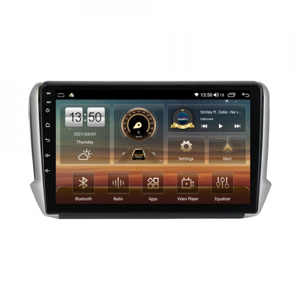 Navigatie dedicata cu Android Peugeot 2008 I 2013 - 2019, 6GB RAM, Radio GPS Dual Zone, Display HD QLED 10" Touchscreen, Internet Wi-Fi si slot SIM 4G, Bluetooth, MirrorLink, USB