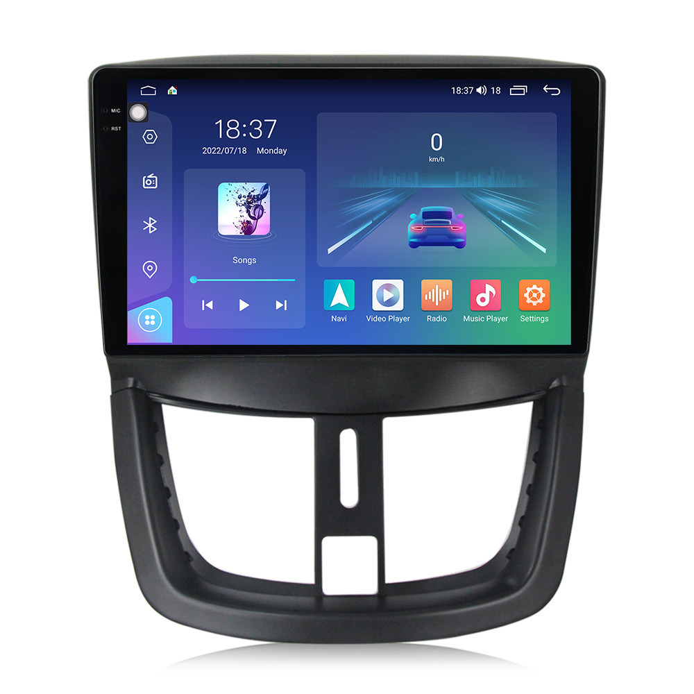 Navigatie dedicata cu Android Peugeot 206+ 2009 - 2014, 8GB RAM, Radio GPS Dual Zone, Display 2K QLED 9.5" Touchscreen, Internet Wi-Fi si slot SIM 4G, Bluetooth, MirrorLink, USB