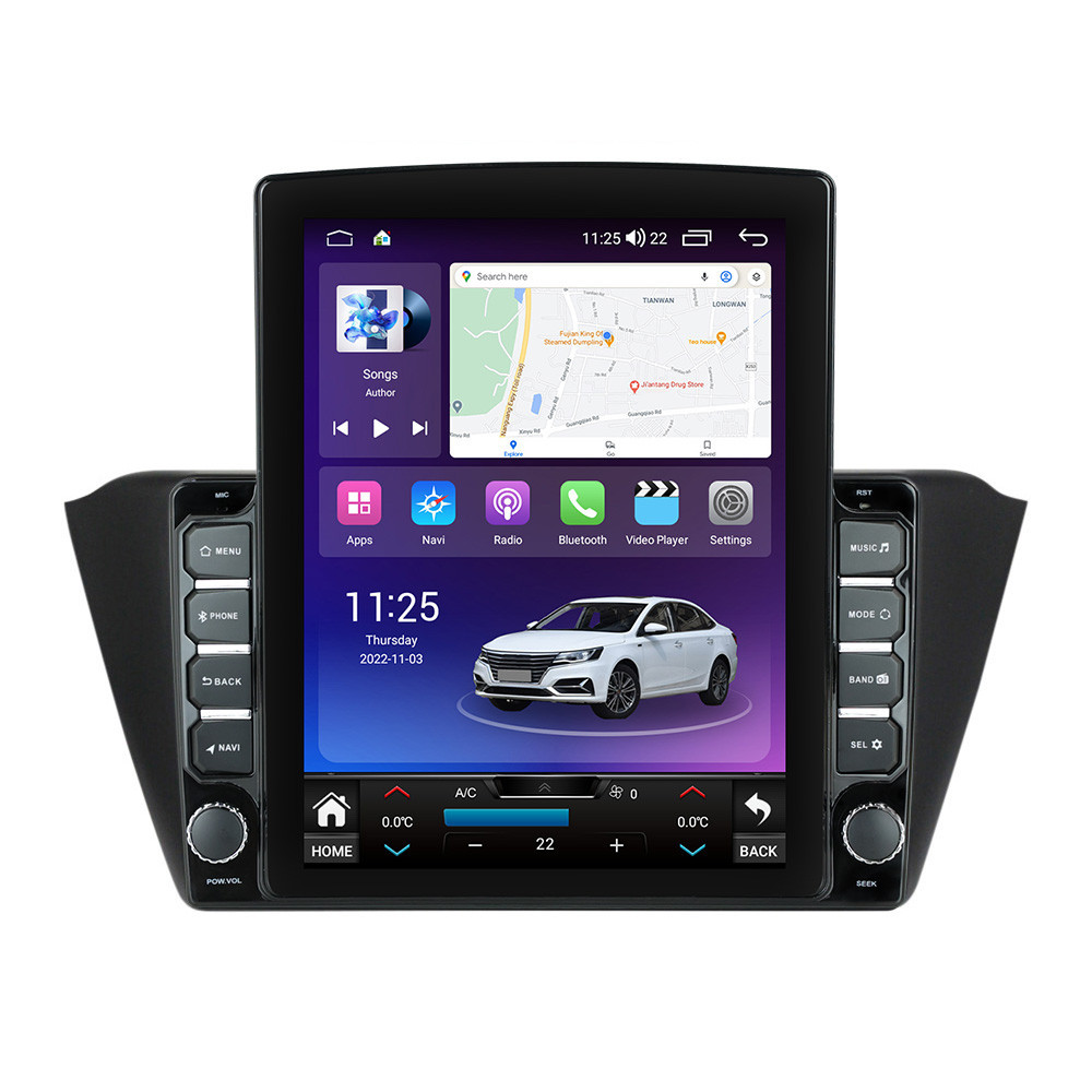 Navigatie dedicata cu Android Skoda Fabia III 2014 - 2021, 4GB RAM, Radio GPS Dual Zone, Touchscreen IPS 9.7" HD tip Tesla, Internet Wi-Fi si slot SIM 4G, Bluetooth, MirrorLink, USB