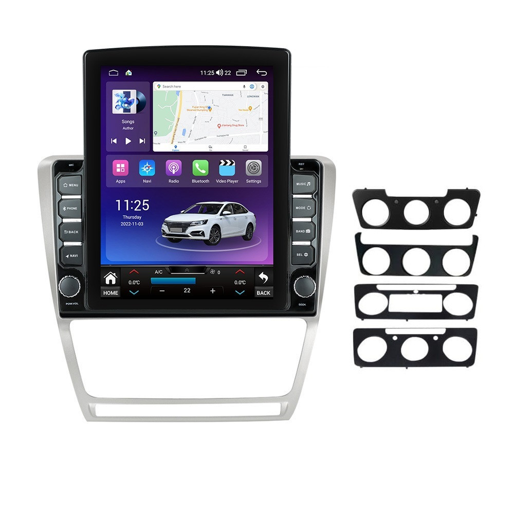 Navigatie dedicata cu Android Skoda Octavia II 2004 - 2013, gri, 8GB RAM, Radio GPS Dual Zone, Touchscreen IPS 9.7" HD tip Tesla, Internet Wi-Fi si slot SIM 4G, Bluetooth, MirrorLink, USB