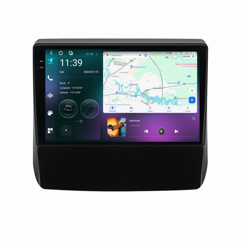 Navigatie dedicata cu Android Subaru Forester 2018 - 2021, 12GB RAM, Radio GPS Dual Zone, Display 2K QLED 9.5" Touchscreen, Internet Wi-Fi si slot SIM 4G, Bluetooth, MirrorLink, USB