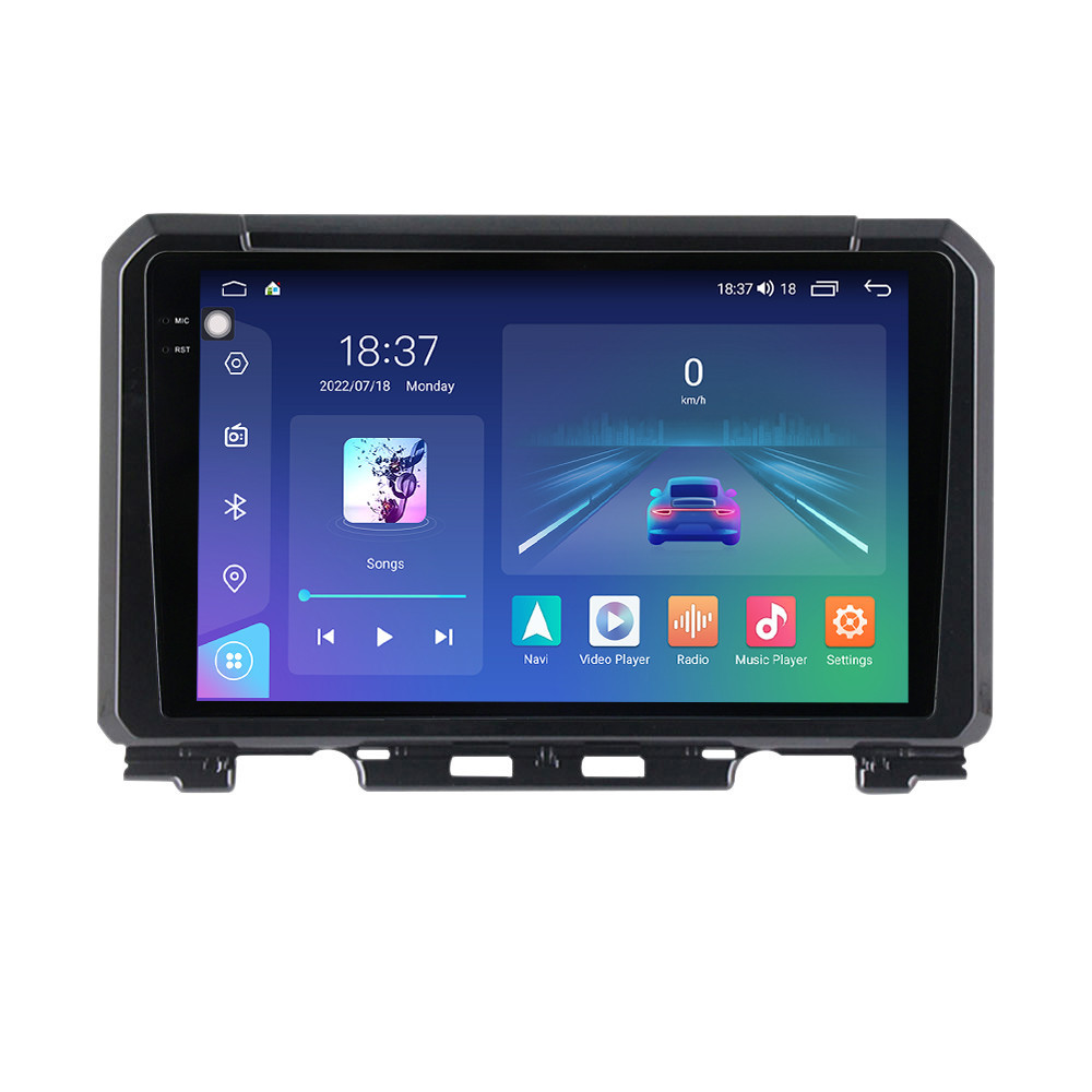 Navigatie dedicata cu Android Suzuki Jimny dupa 2018, 4GB RAM, Radio GPS Dual Zone, Display 2K QLED 9.5" Touchscreen, Internet Wi-Fi si slot SIM 4G, Bluetooth, MirrorLink, USB