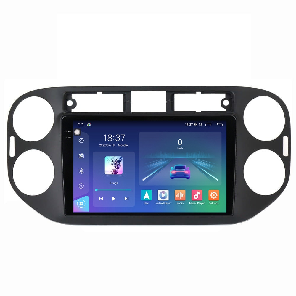 Navigatie dedicata cu Android VW Tiguan I 2012 - 2018, 8GB RAM, Radio GPS Dual Zone, Display 2K QLED 9.5" Touchscreen, Internet Wi-Fi si slot SIM 4G, Bluetooth, MirrorLink, USB