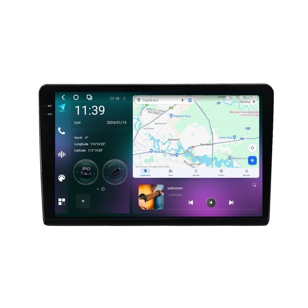 Navigatie dedicata cu Android Alfa Romeo 159 2005 - 2013, 12GB RAM, Radio GPS Dual Zone, Display 2K QLED 9.5" Touchscreen, Internet Wi-Fi si slot SIM 4G, Bluetooth, MirrorLink, USB
