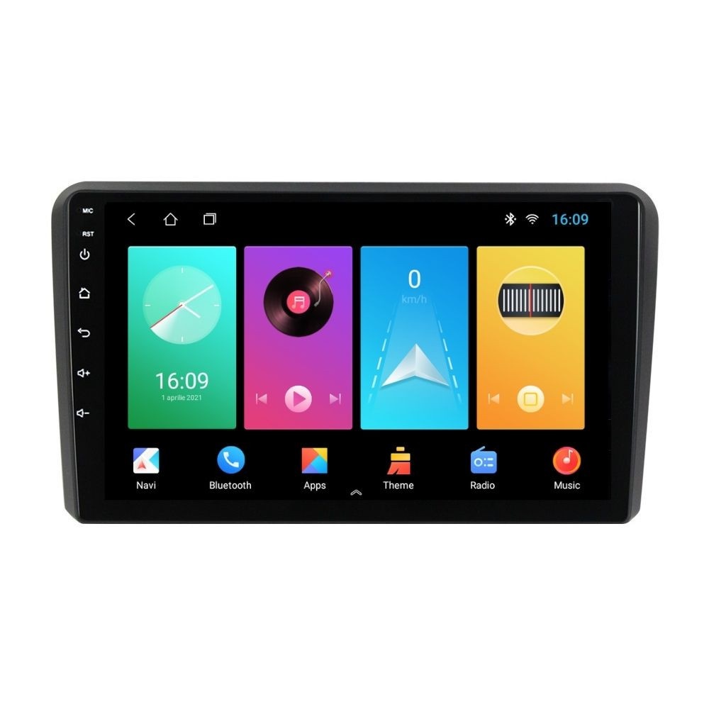 Navigatie dedicata cu Android Audi A3 (8P1) 2003 - 2013, 1GB RAM, Radio GPS Dual Zone, Display HD IPS 9" Touchscreen, Internet Wi-Fi, Bluetooth, MirrorLink, USB