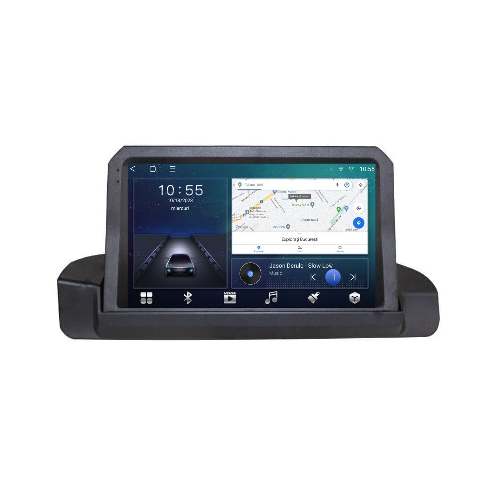 Navigatie dedicata cu Android BMW Seria 3 (E90) 2004 - 2013, 2GB RAM, Radio GPS Dual Zone, Display HD QLED 9'' Touchscreen, Internet Wi-Fi si slot SIM 4G, Bluetooth, MirrorLink, USB