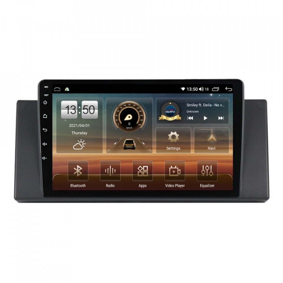 Navigatie dedicata cu Android BMW X5 (E53) 2000 - 2006, 6GB RAM, Radio GPS Dual Zone, Display HD QLED 9" Touchscreen, Internet Wi-Fi si slot SIM 4G, Bluetooth, MirrorLink, USB