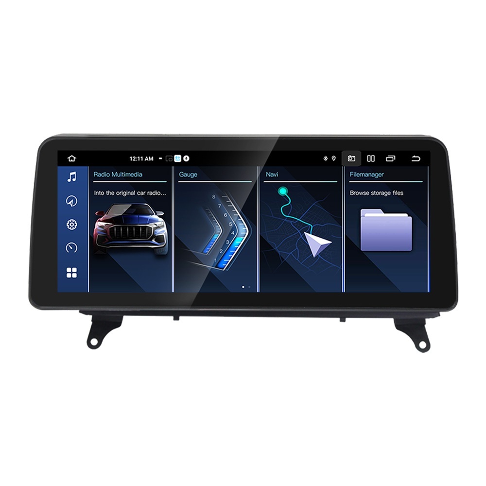 Navigatie dedicata cu Android BMW X6 (E71) 2009 - 2014 cu navigatie CIC, 6GB RAM, Radio GPS Dual Zone, Display QLED 12.3" Touchscreen, Internet Wi-Fi si slot SIM 4G, Bluetooth, MirrorLink, USB