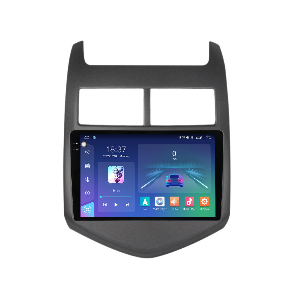 Navigatie dedicata cu Android Chevrolet Aveo 2011 - 2014, 8GB RAM, Radio GPS Dual Zone, Display 2K QLED 9.5" Touchscreen, Internet Wi-Fi si slot SIM 4G, Bluetooth, MirrorLink, USB