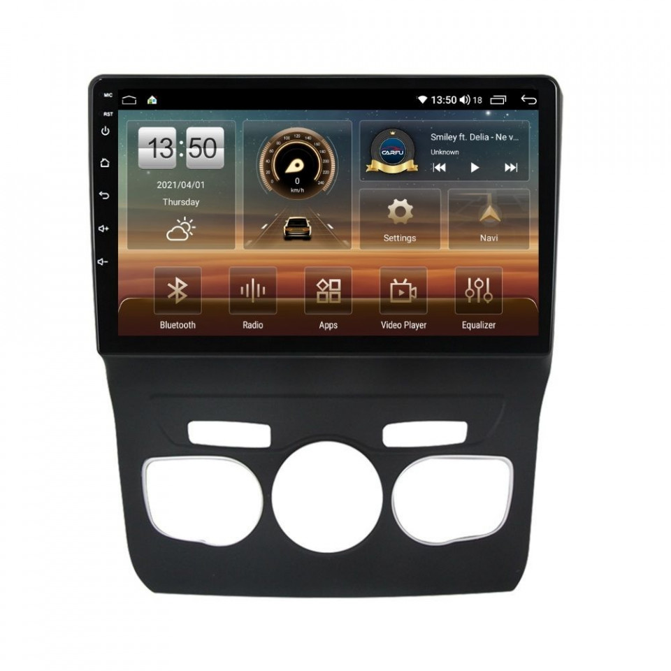 Navigatie dedicata cu Android Citroen C4 II 2009 - 2018, clima automata, 6GB RAM, Radio GPS Dual Zone, Display HD QLED 10" Touchscreen, Internet Wi-Fi si slot SIM 4G, Bluetooth, MirrorLink, USB
