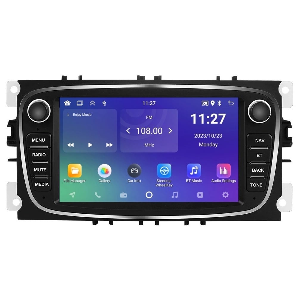 Navigatie dedicata cu Android Ford Galaxy 2008 - 2015, negru, 2GB RAM, Radio GPS Dual Zone, Display HD 7" Touchscreen, Internet Wi-Fi, Bluetooth, MirrorLink, USB