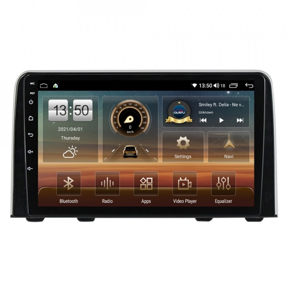 Navigatie dedicata cu Android Honda CR-V V 2017 - 2022, 8GB RAM, Radio GPS Dual Zone, Display HD QLED 9" Touchscreen, Internet Wi-Fi si slot SIM 4G, Bluetooth, MirrorLink, USB