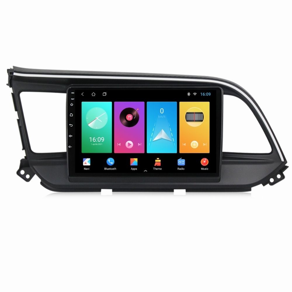 Navigatie dedicata cu Android Hyundai Elantra VI 2019 - 2020, 2GB RAM, Radio GPS Dual Zone, Display HD IPS 9" Touchscreen, Internet Wi-Fi, Bluetooth, MirrorLink, USB
