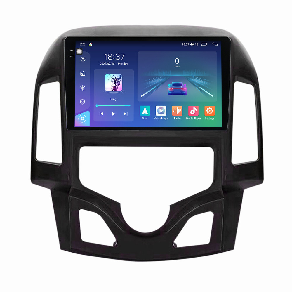 Navigatie dedicata cu Android Hyundai i30 2007 - 2012, clima automata, 4GB RAM, Radio GPS Dual Zone, Display 2K QLED 9.5" Touchscreen, Internet Wi-Fi si slot SIM 4G, Bluetooth, MirrorLink, U